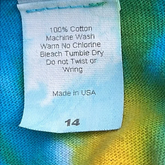 Tie-Dyed babydoll style dress Girls L - Picture 4 of 6